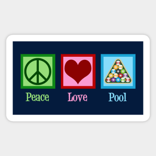 Peace Love Pool Billiards Sticker